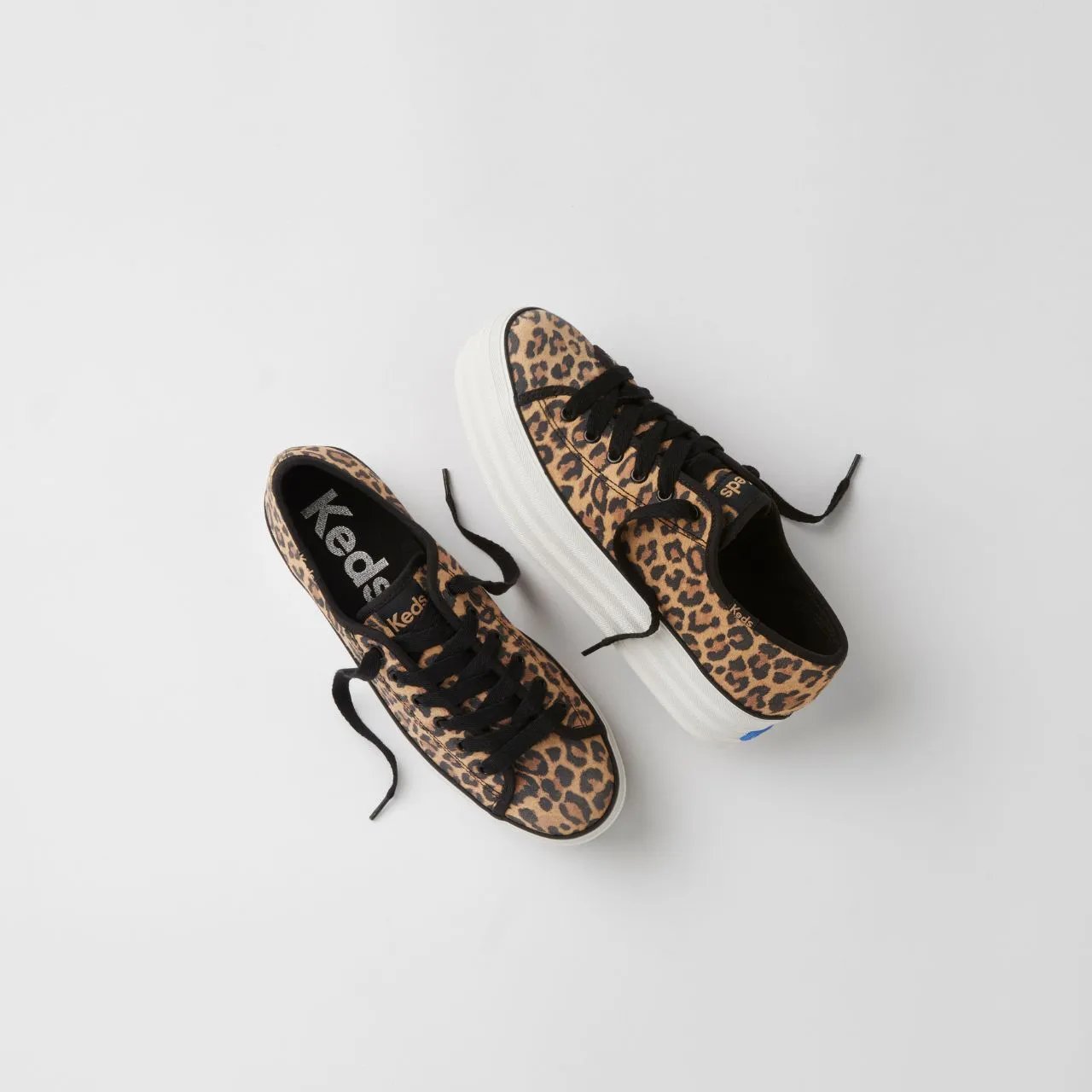 Triple Up Suede Leopard Lace Up
