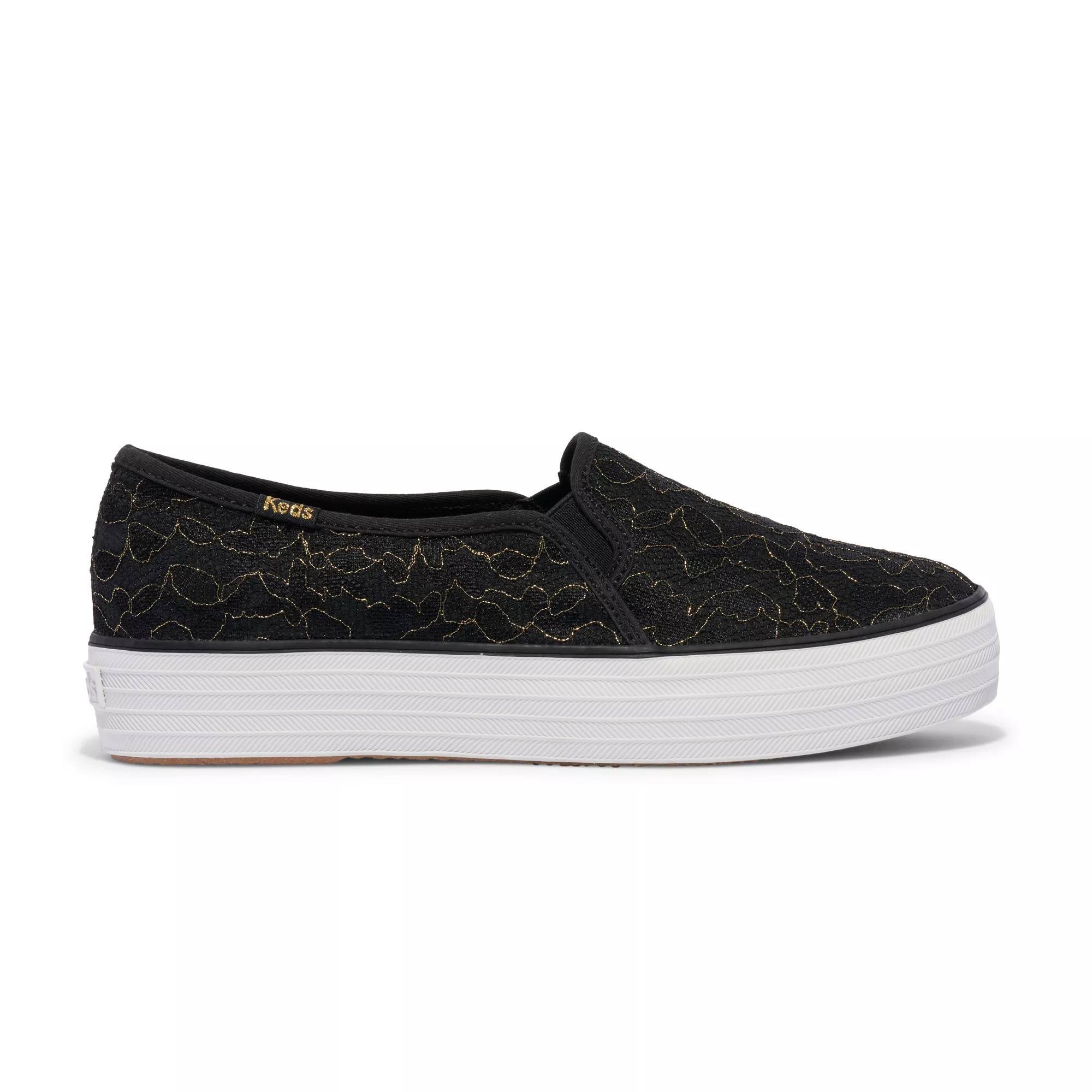 Triple Decker Lace Celebrations Slip On Black view