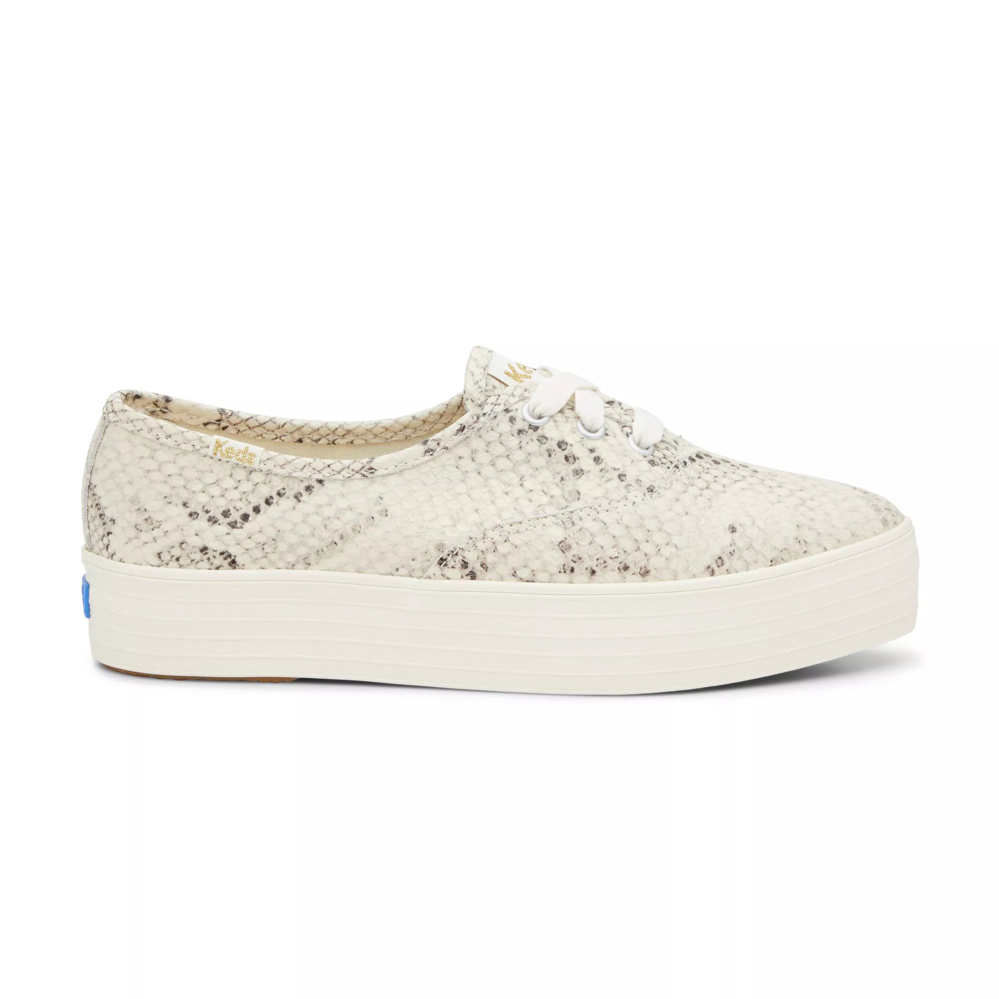 Point Snake Print Lace Up