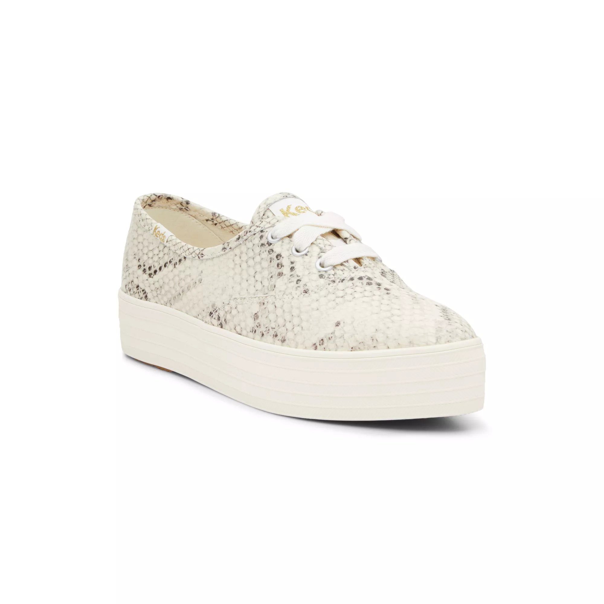Point Snake Print Lace Up