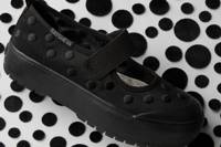 x Batsheva Mary Jane Mesh Polka Dot Lace Up Black view