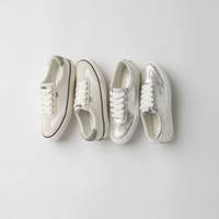 Jump Kick T-Toe Distressed Metallic Lace Up Silver view
