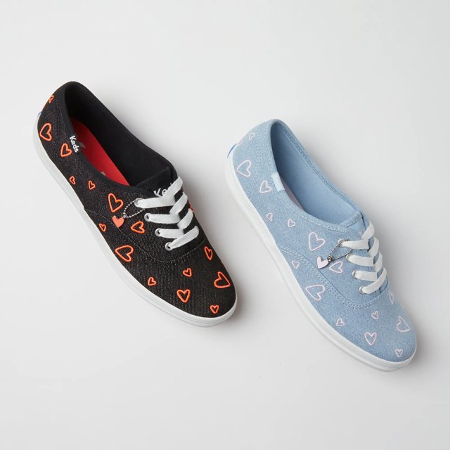 Champion Denim Heart Embroidery Lace Up