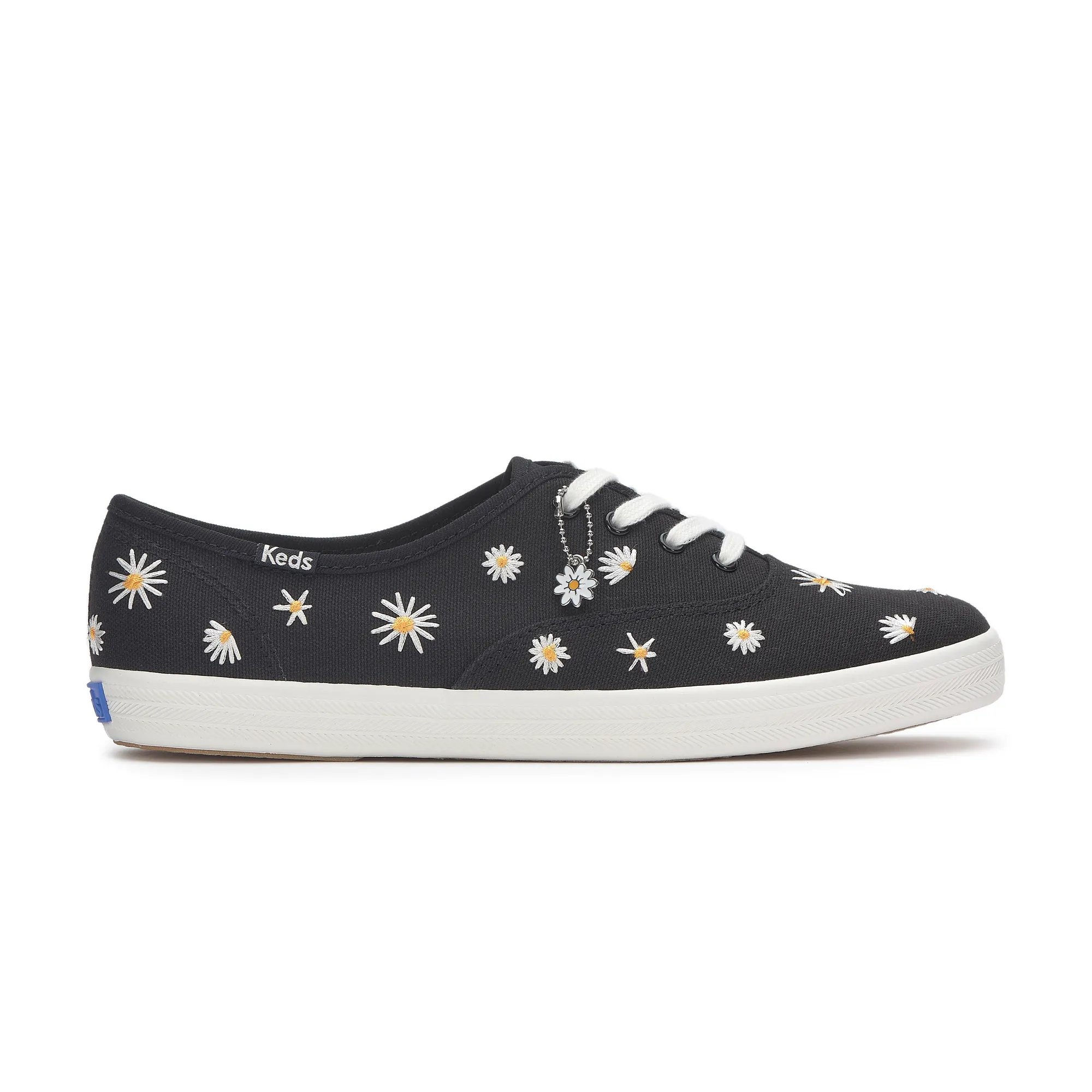 Keds Champion Canvas Daisy Embroidery Lace Up Free Shipping