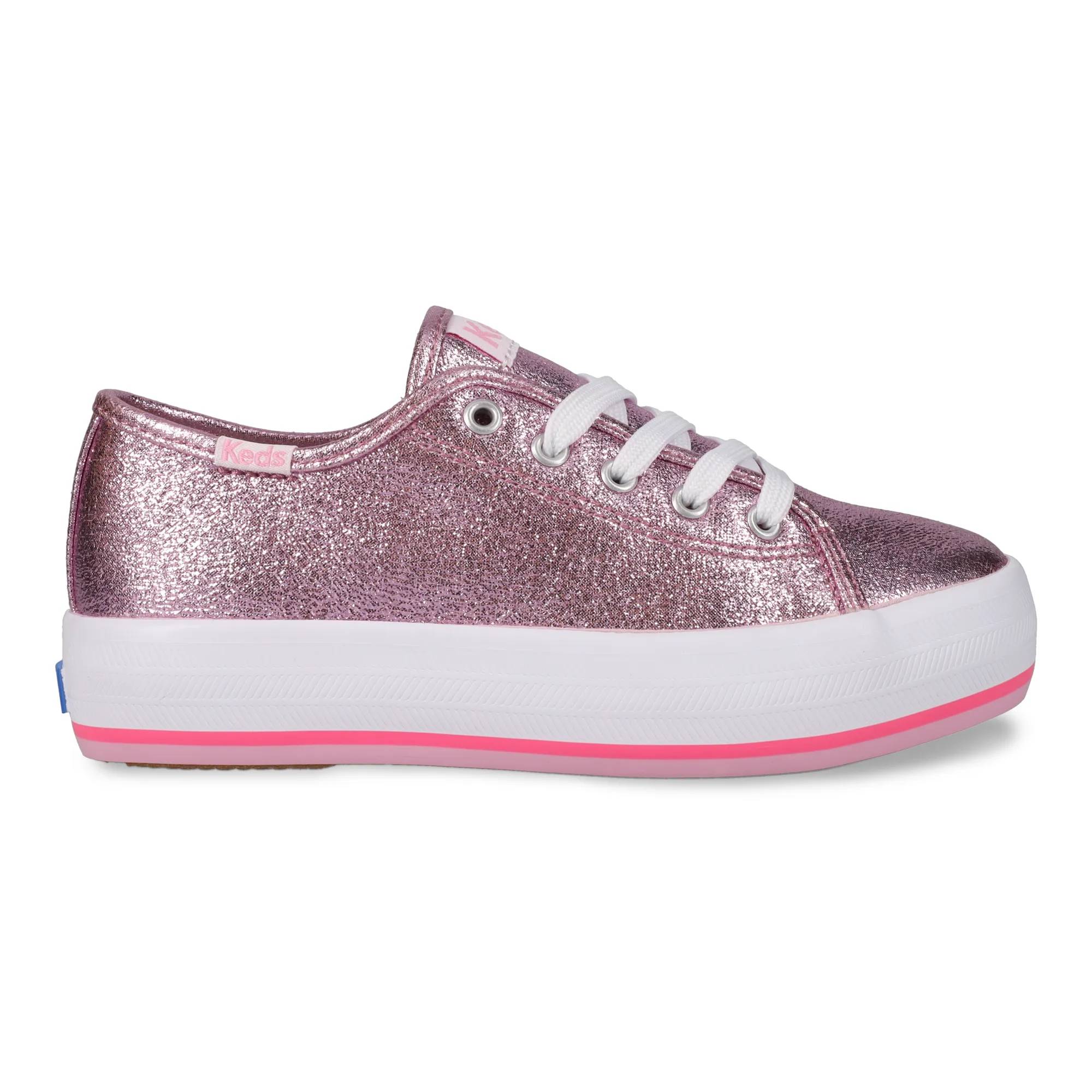 Big Kids Triple Up Bottom Stripe Lace Up Fuchsia view