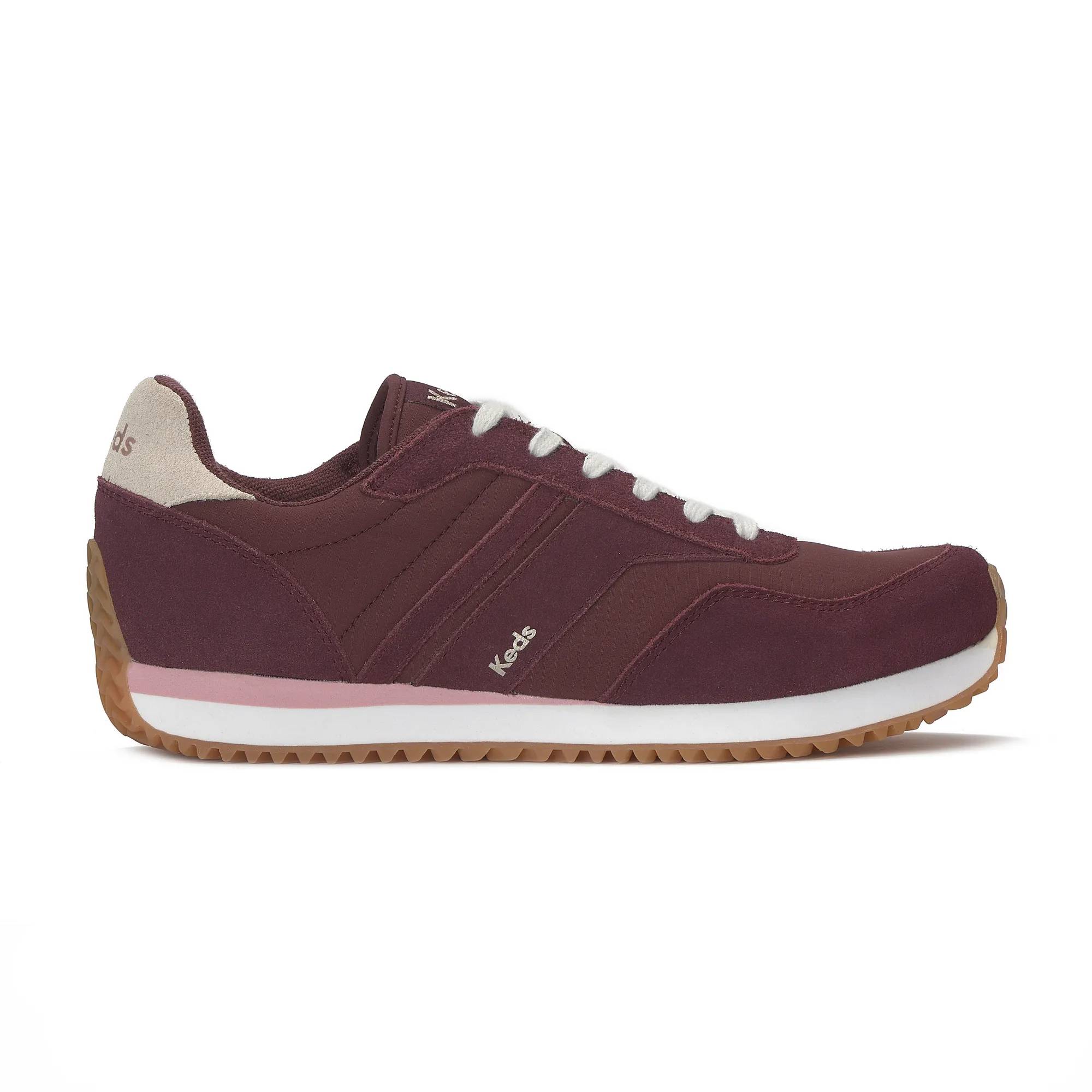 Rena Nylon/Suede Lace Up Burgundy view