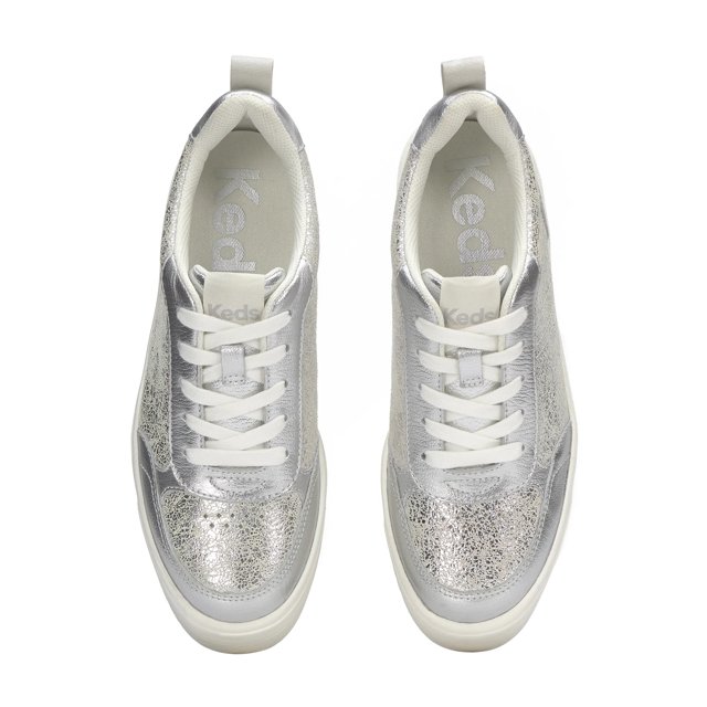 Skyler II Distressed Metallic Leather Lace Up