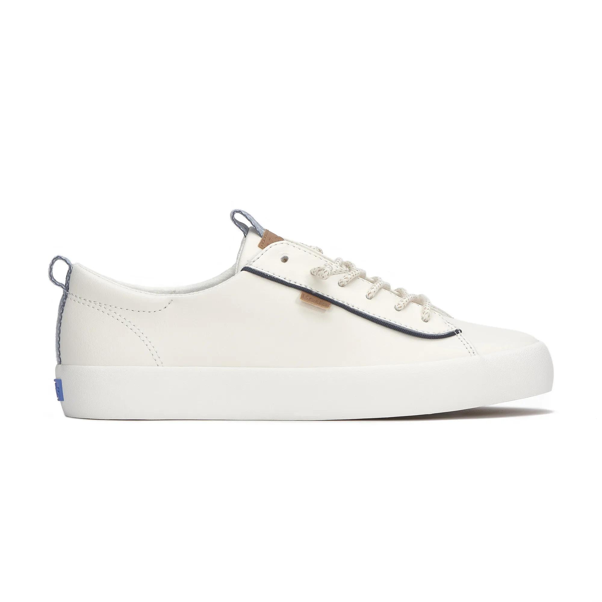 kiki！レスケ LESQUE WHITE/NAVY 7.0 Keds Kickback Leather Nautical Slip On - Free Shipping | KEDS