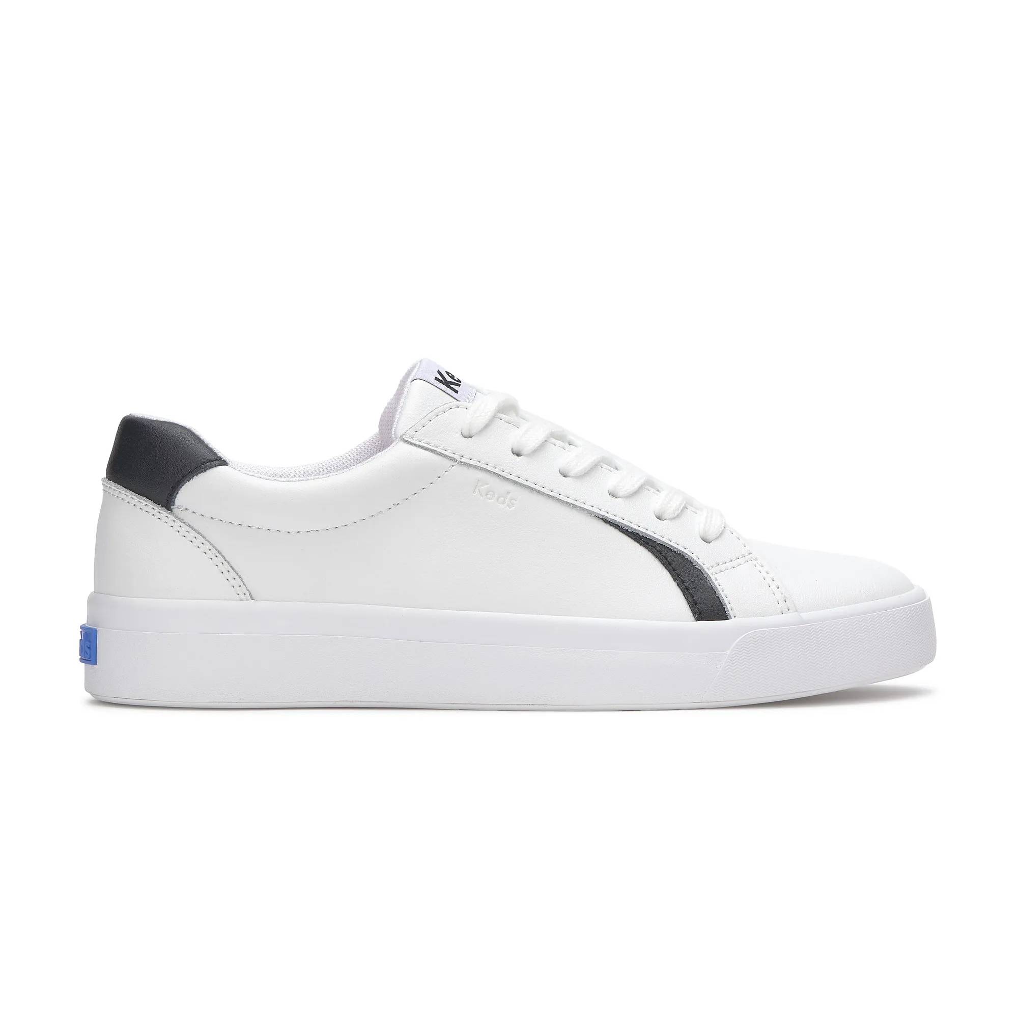 Pursuit Leather Denim Heel Lace Up White/Black view