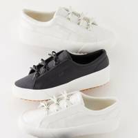 Remi Mini Bow Leather Slip On White Pearlized view