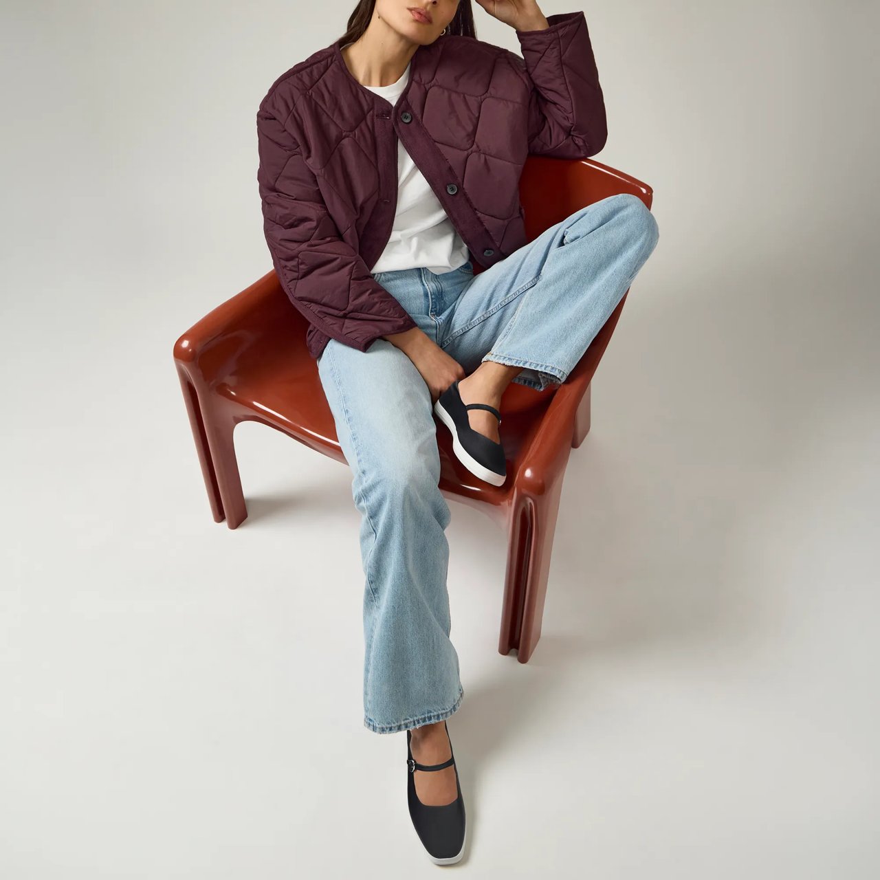 Square Toe Mary Jane Leather