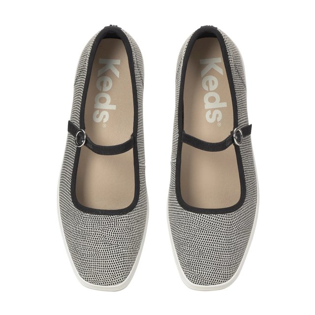 Square Toe Mary Jane Dalmata Leather