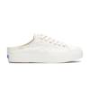 Triple Kick Mule Starburst Eyelet Slip On Off White view