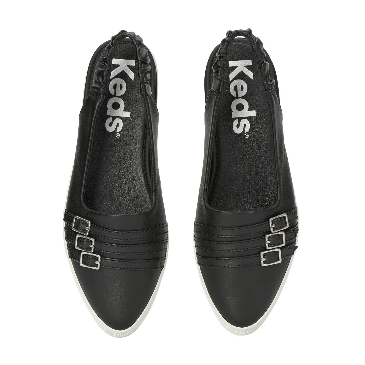 Point Slingback Leather Deco Buckles