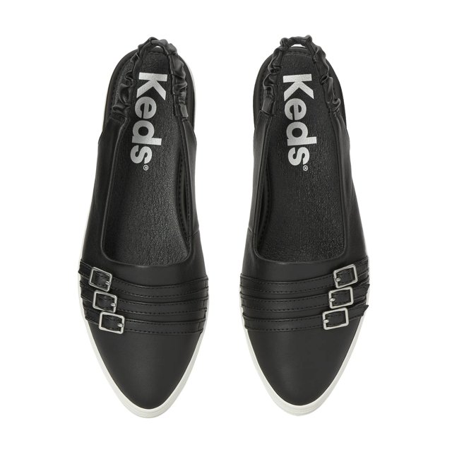 Point Slingback Leather Deco Buckles