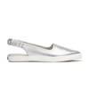 Point Slingback Washed Metallic Leather Silver Metallic view