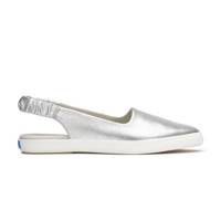 Point Slingback Washed Metallic Leather Silver Metallic view