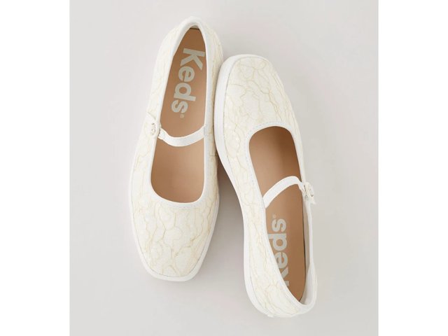 Square Toe Mary Jane Floral Lace Celebrations