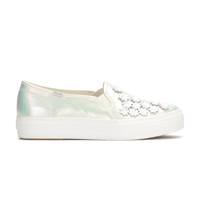 Triple Decker Canvas Floral Embellished Celebrations Slip On Iridescent view