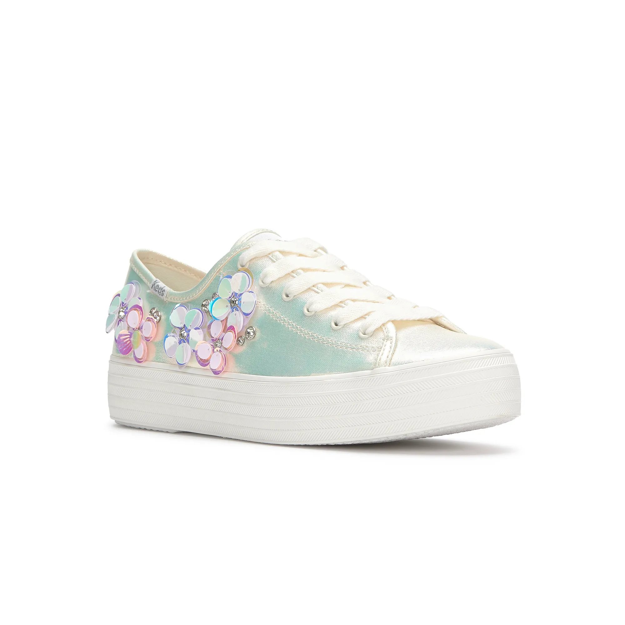 Triple Kick Canvas Floral Embellished Celebrations Lace Up