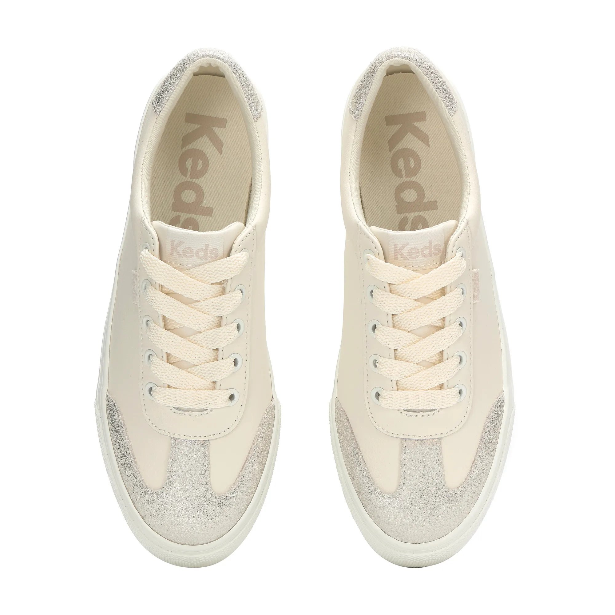 Jump Kick T-Toe Leather/Glitter Suede Lace Up