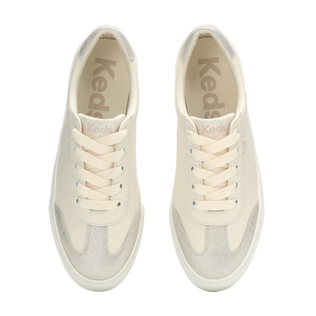 Jump Kick T-Toe Leather/Glitter Suede Lace Up