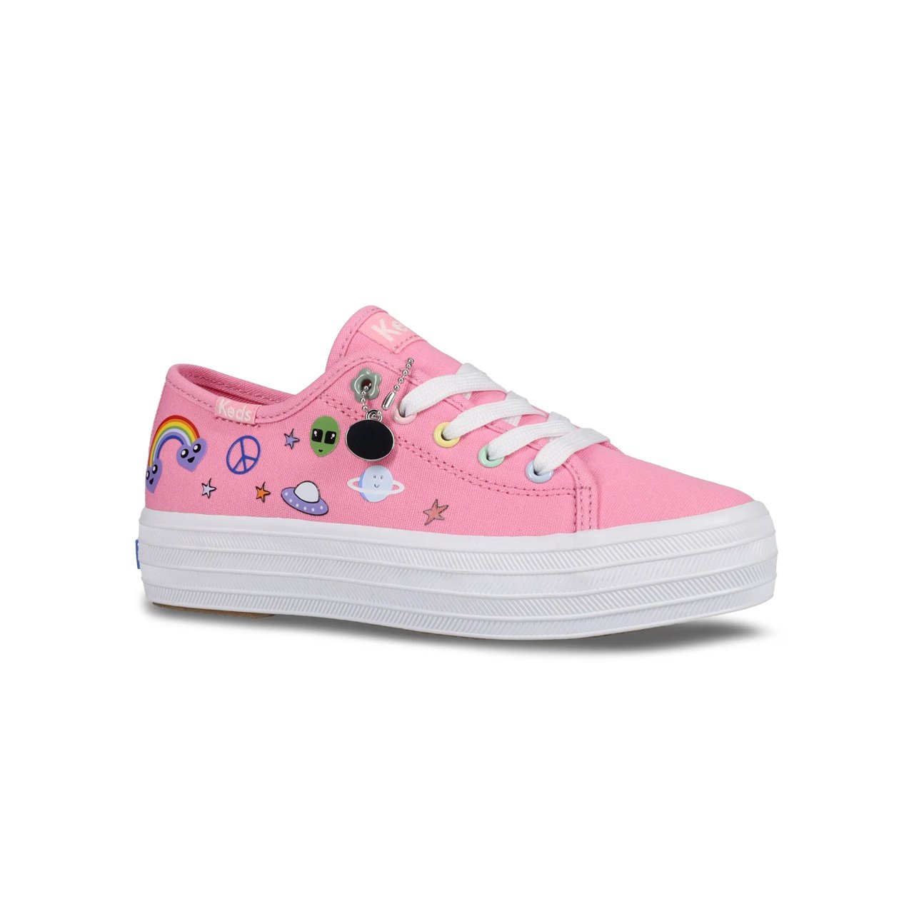 Big Kids Triple Up Emoji Print Lace-Up