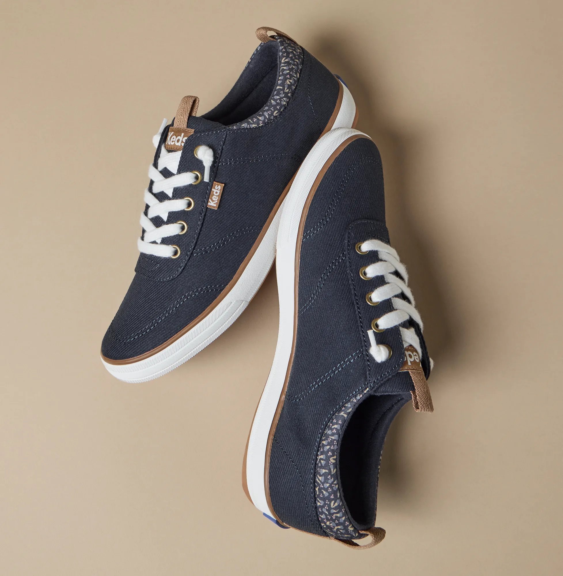 Center III Canvas Floral Collar Slip On