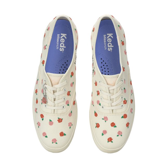 Champion Canvas Rose Embroidery Lace Up