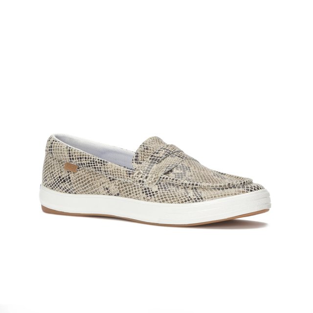 Center III Snake Print Leather Loafer