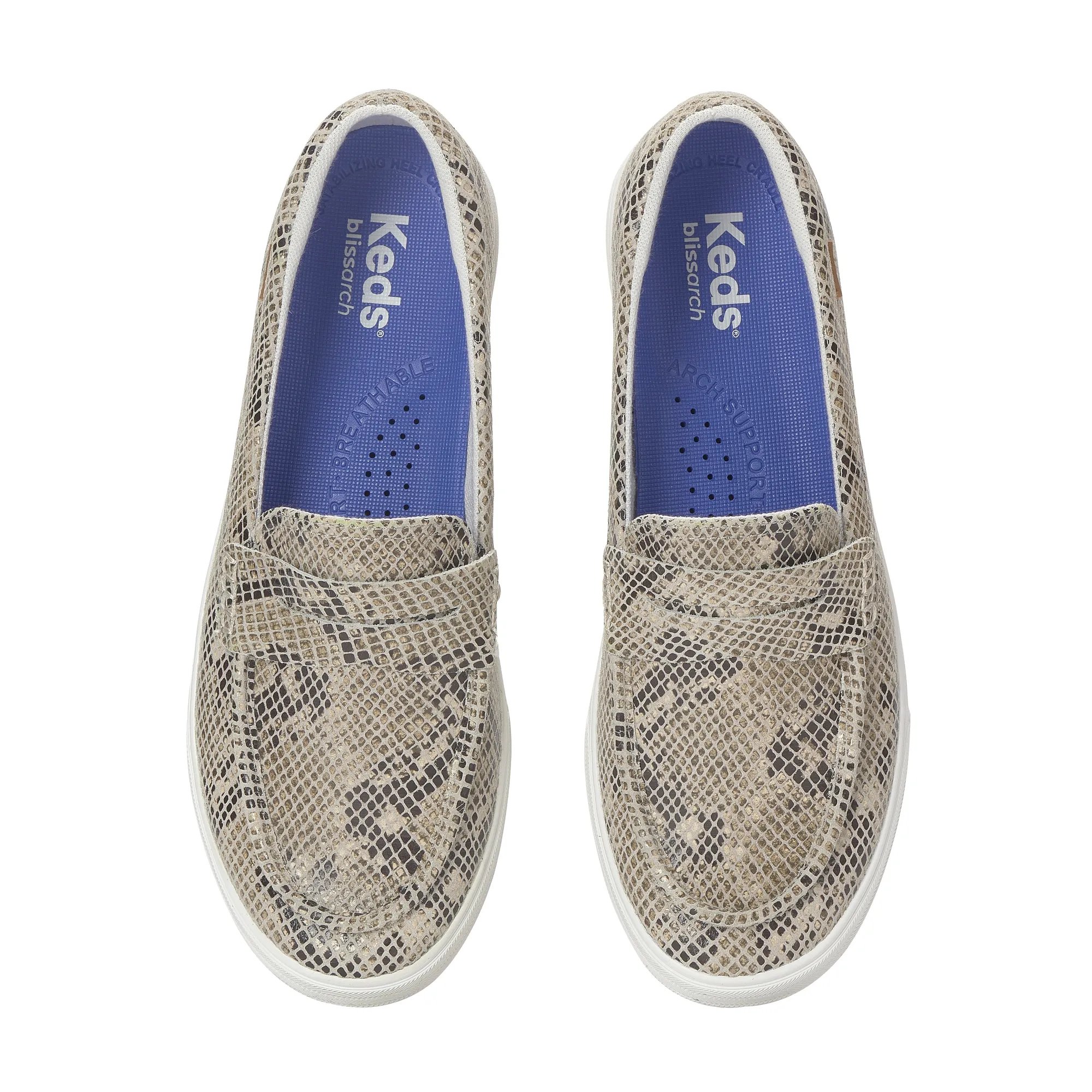 Center III Snake Print Leather Loafer