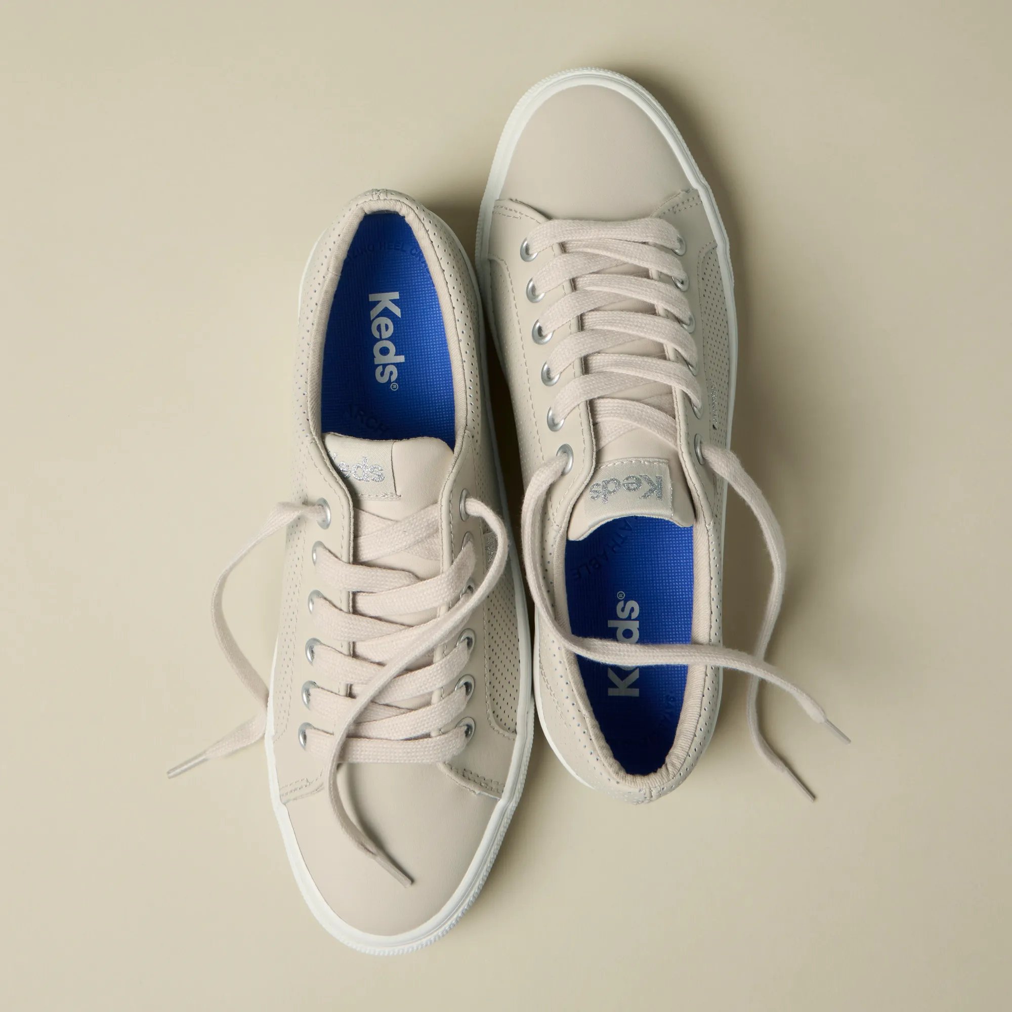 Jump Kick Perforated Leather Lace Up