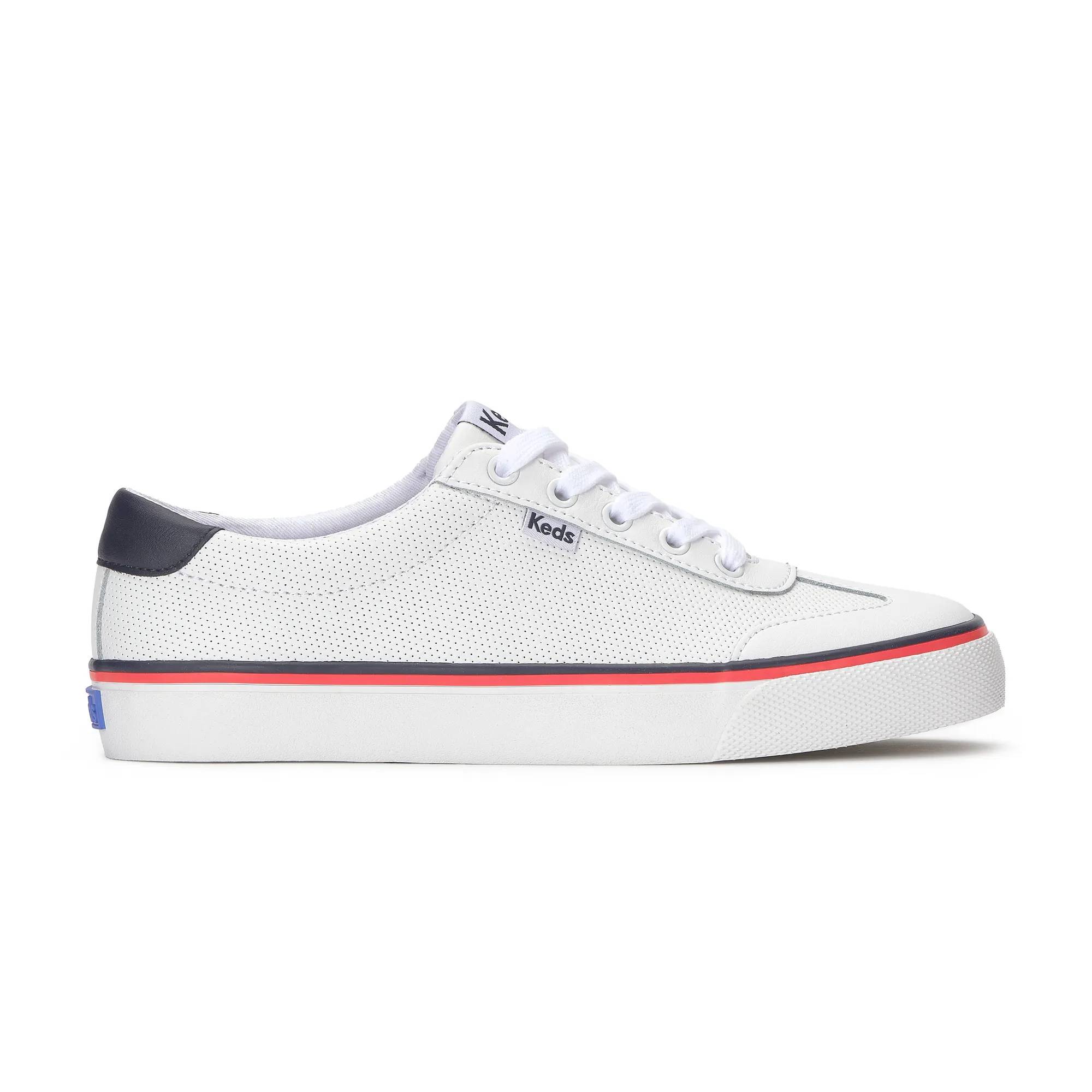 Jump Kick T-Toe Perforated Leather Lace Up Off White view