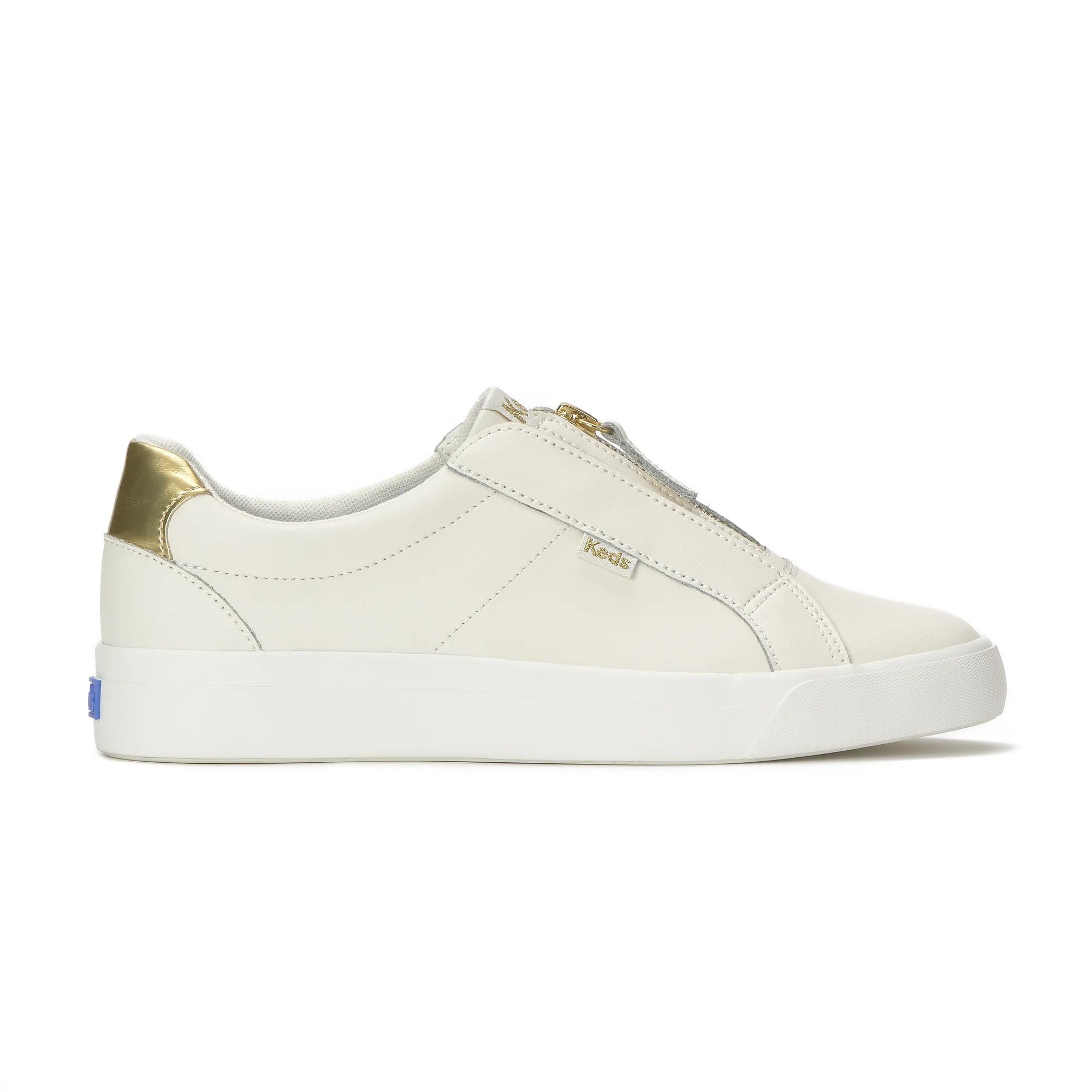 Pursuit Zip Leather Metallic Heel