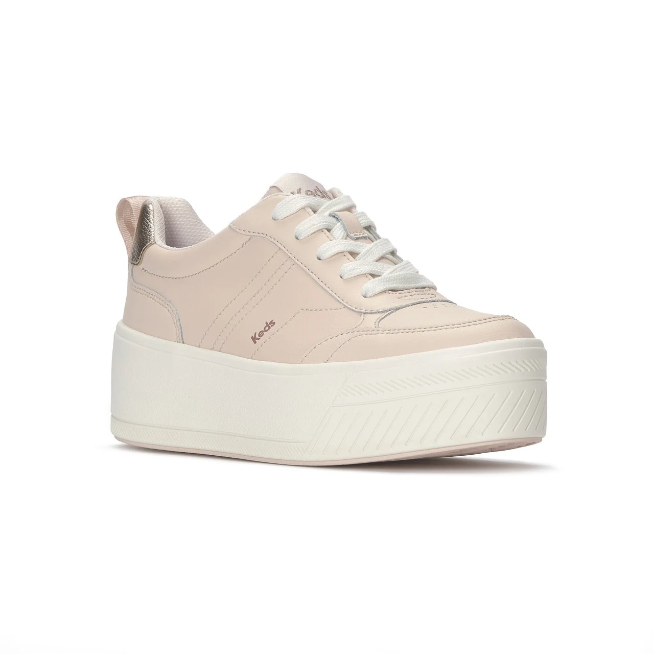 Skyler II Leather Metallic Heel Lace Up