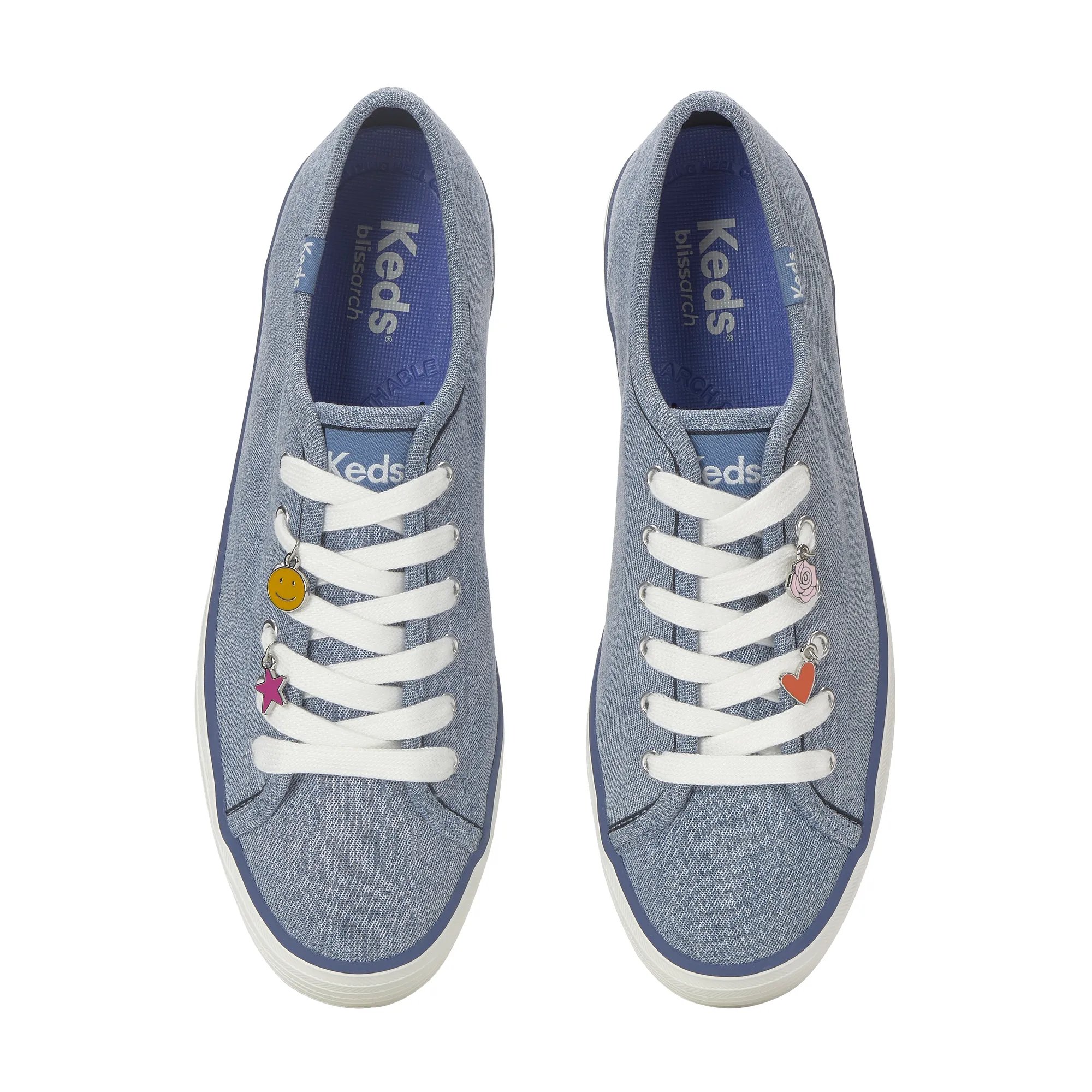 Triple Up Denim Charm Lace Up