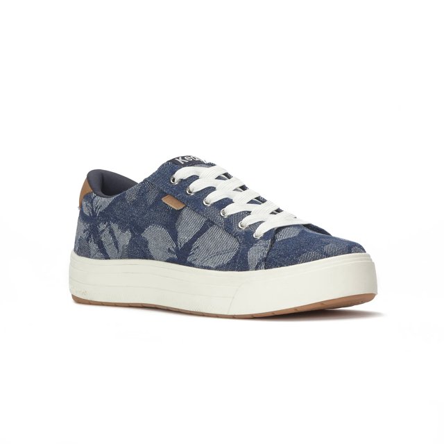 Park Floral Denim Lace Up