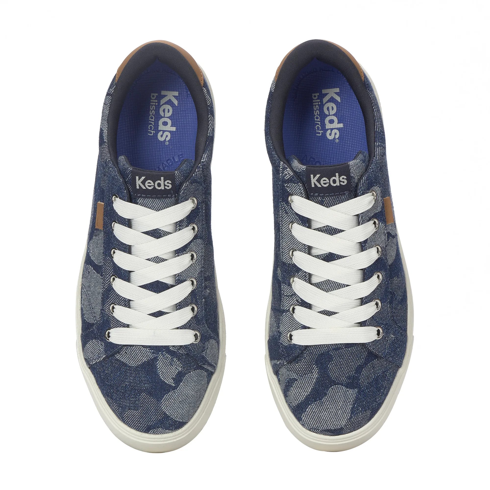 Park Floral Denim Lace Up