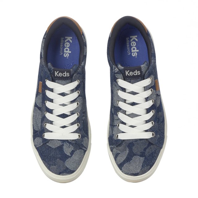 Park Floral Denim Lace Up
