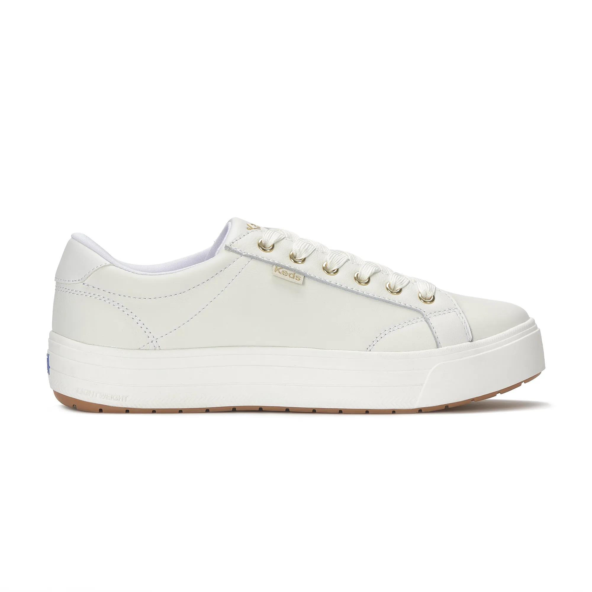 Keds Women's Park Leather Lace Up Sneakers in White size 11 - M