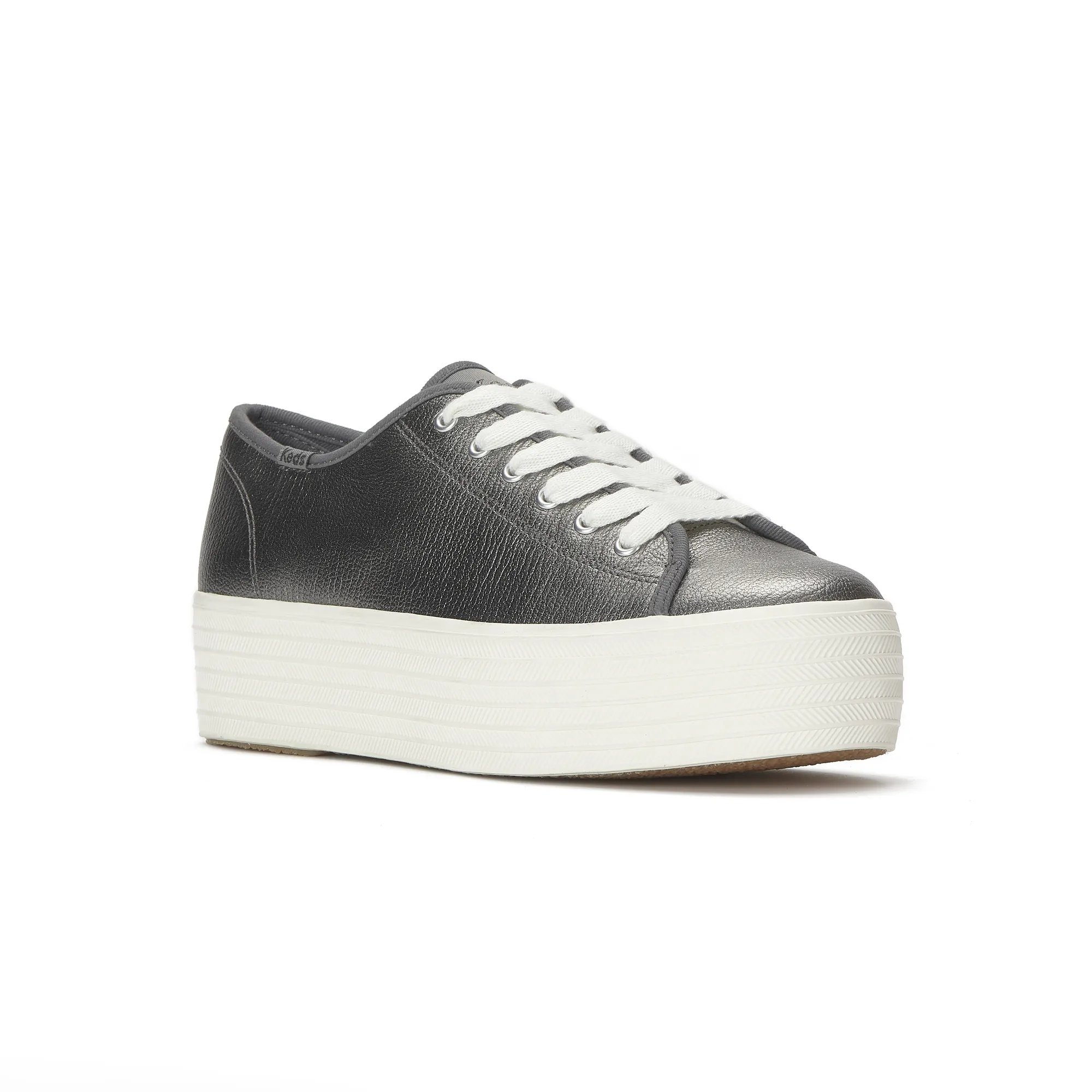 Triple Up Metallic Leather Lace Up