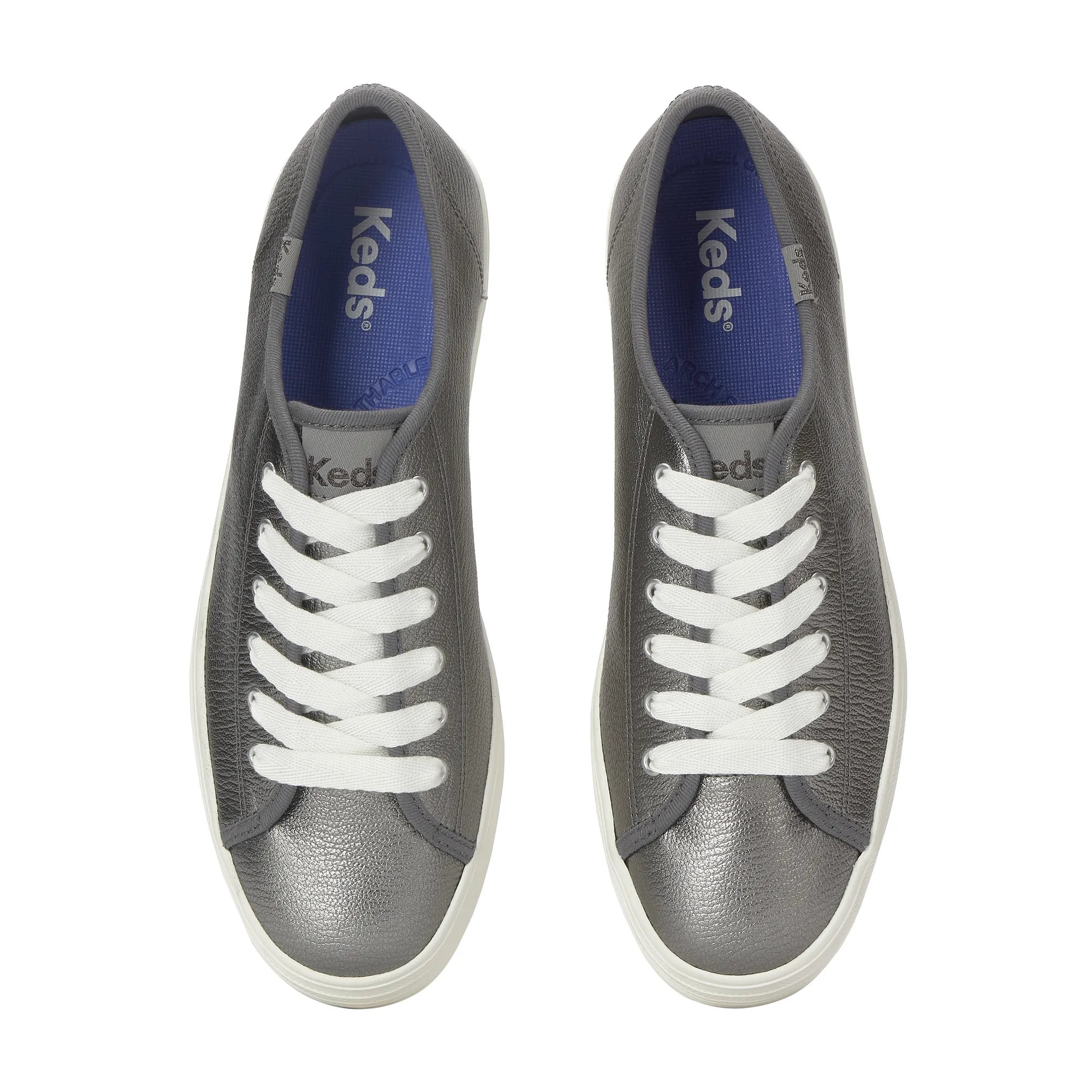 Triple Up Metallic Leather Lace Up