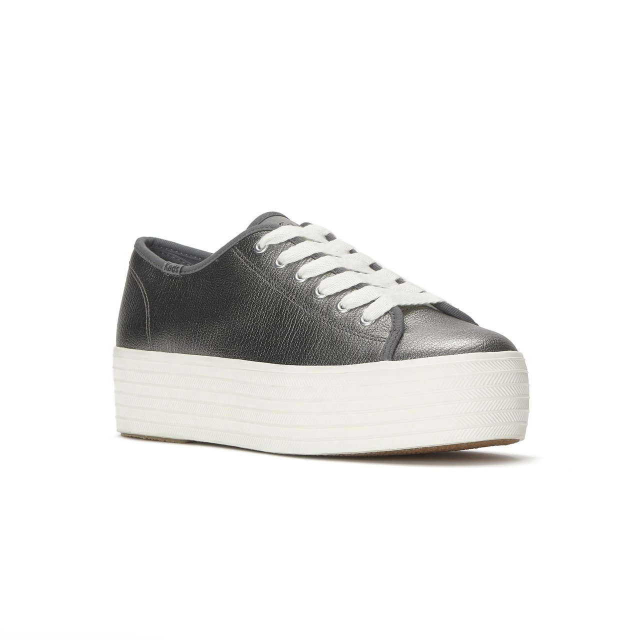 Triple Up Metallic Leather Lace Up