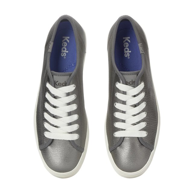 Triple Up Metallic Leather Lace Up