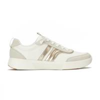 BlissWalk Ubal Leather/Suede Slip-On Snow White/Oatmeal/Gold view