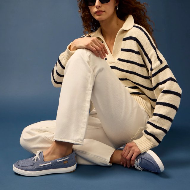 Keds Center III Boat Chambray Slip-On - Free Shipping | KEDS