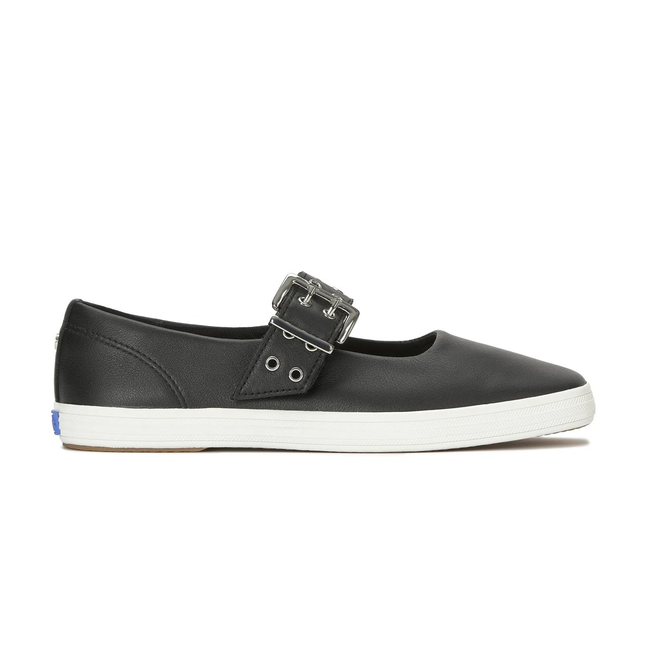 Square Toe Mary Jane Leather Grommet Buckle