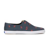 Champion Round Toe Nautical Canvas Slip-On Navy/Red view