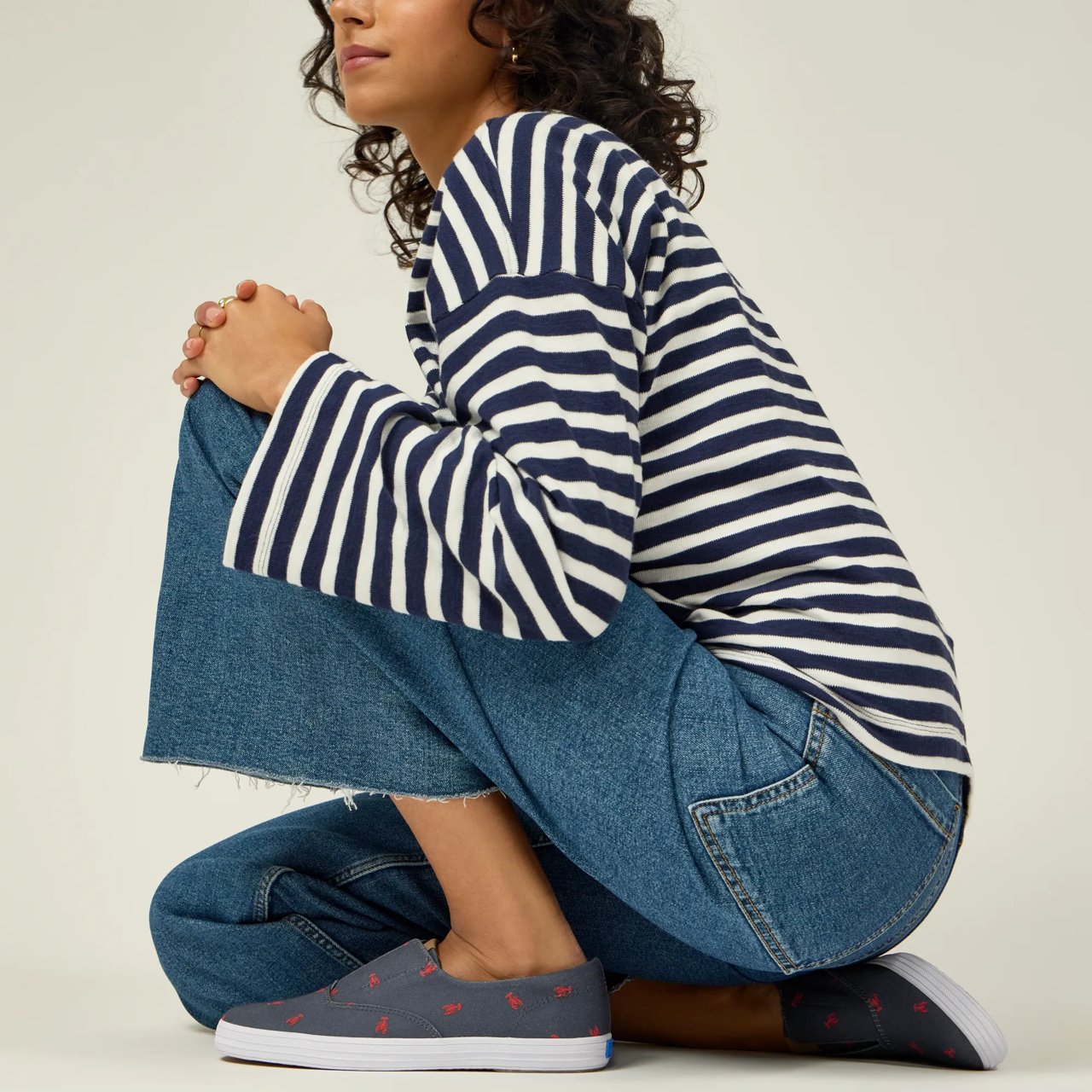 Champion Round Toe Nautical Canvas Slip-On