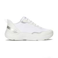 BlissMove Mesh/Leather Lace-Up White/Silver view